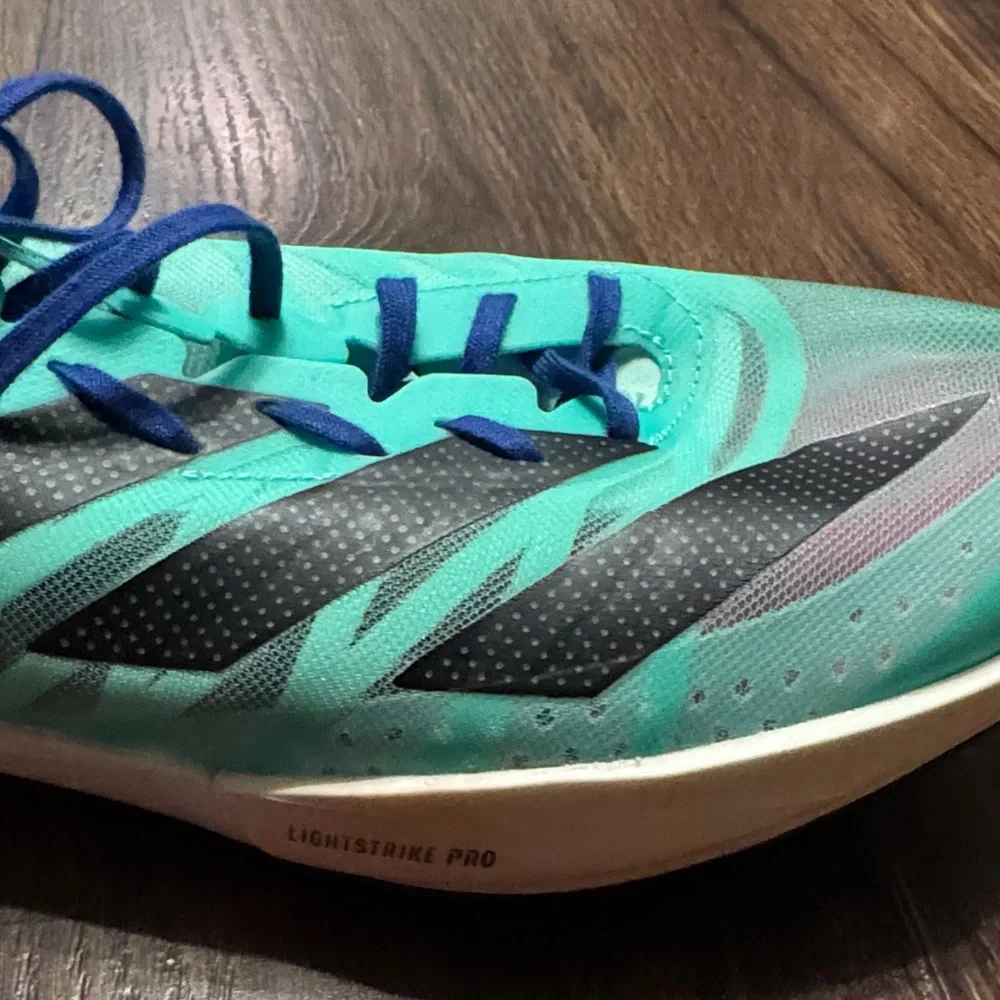 NWOT Adidas-Abizero Ambition - Men's Teal and Black Track Shoes - Size 11.5